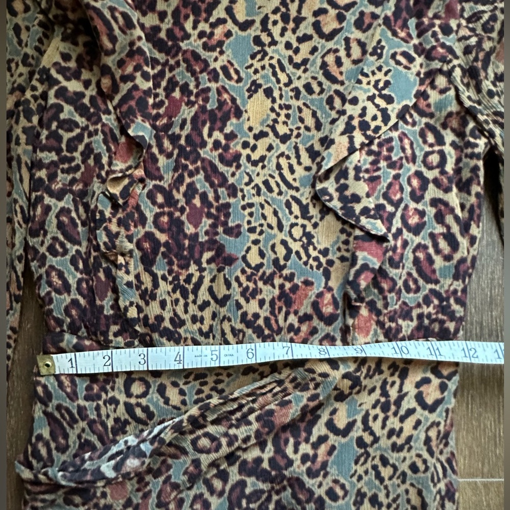 AllSaints Elodie halftone dress in burgundy - Picture 6 of 10